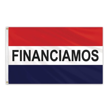 Global Flags Unlimited Financiamos Message Flag 3'x5' Standard Flag 204588